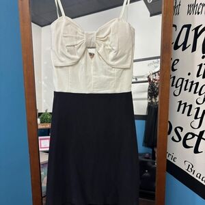 Elegant Black and White Dress